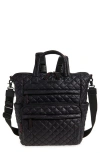 Mz Wallace Medium Utility Quilted Nylon Backpack In Black