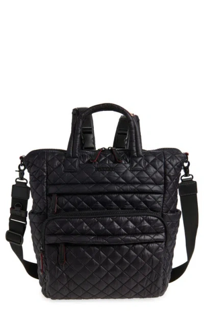 Mz Wallace Medium Utility Quilted Nylon Backpack In Black