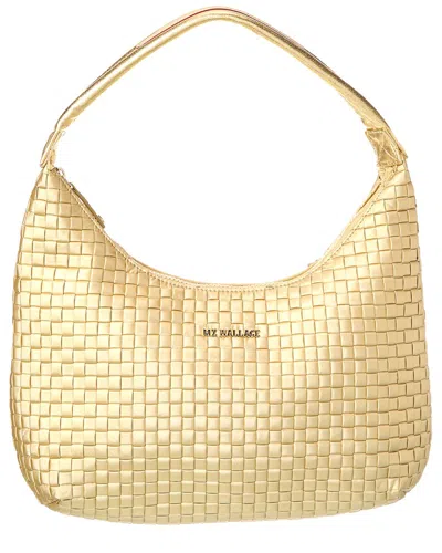 Mz Wallace Medium Woven Shoulder Bag In Gold