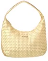 Mz Wallace Medium Woven Shoulder Bag In Gold