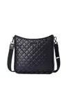 Mz Wallace Box Quilted Patent Crossbody Bag In Black