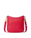 Mz Wallace Quilted Nylon Box Crossbody Bag In Red
