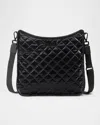 Mz Wallace Metro Box Quilted Crossbody Bag In Black
