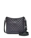 Mz Wallace Metro Box Quilted Crossbody In Black/black
