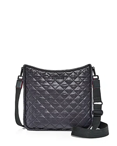Mz Wallace Metro Box Quilted Crossbody In Black/black