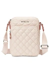 Mz Wallace Metro Crossbody In Mushroom/silver