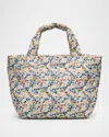 Mz Wallace Metro Deluxe Flower Quilted Tote Bag In Poppy Forest
