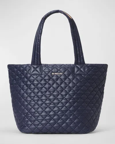 Mz Wallace Metro Deluxe Medium Tote In Blue