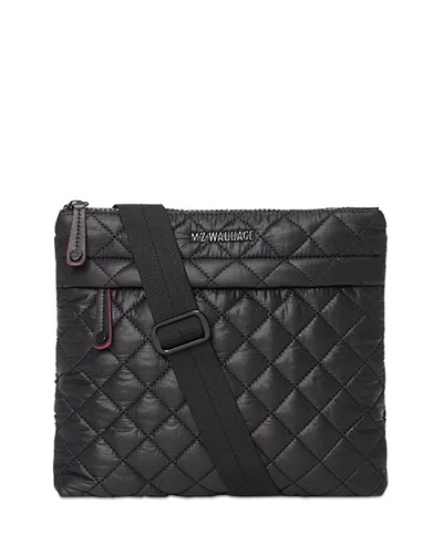 Mz Wallace Metro Quilted Nylon Crossbody Bag In Black