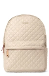 Mz Wallace Metro Ii Quilted Nylon Backpack In Buff