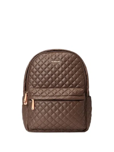 Mz Wallace Metro Quilted Backpack In Brown