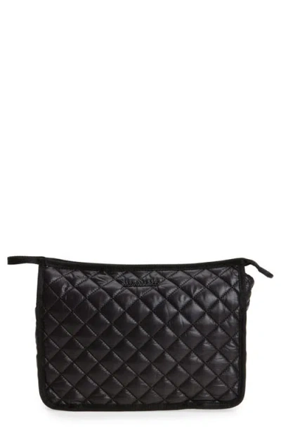 Mz Wallace Metro Quilted Nylon Clutch In Black