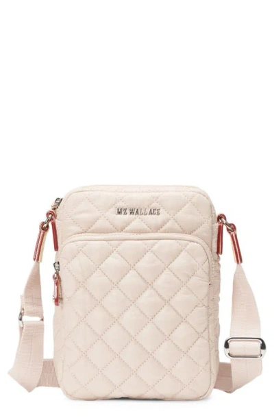 Mz Wallace Metro Quilted Nylon Crossbody Bag In Mushroom