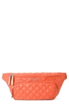 Mz Wallace Metro Quilted Nylon Sling Bag In Poppy