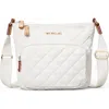 Mz Wallace Metro Scout Deluxe Crossbody Bag In Chalk Liquid