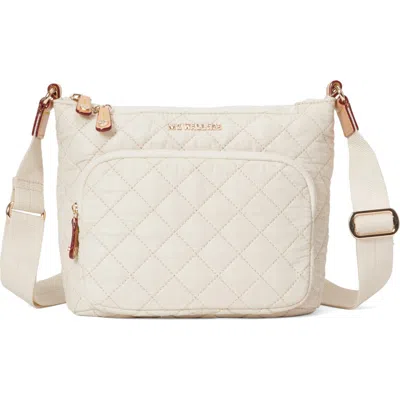 Mz Wallace Metro Scout Deluxe Quilted Nylon Crossbody Bag In Sandshell