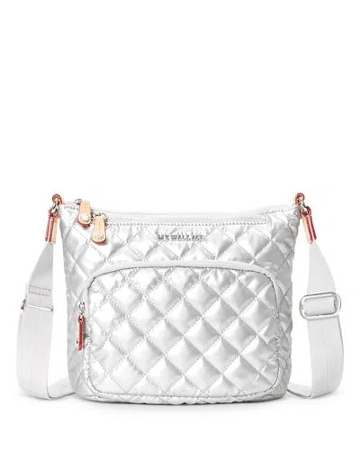Mz Wallace Metro Scout Extra Small Crossbody In Matte Silver