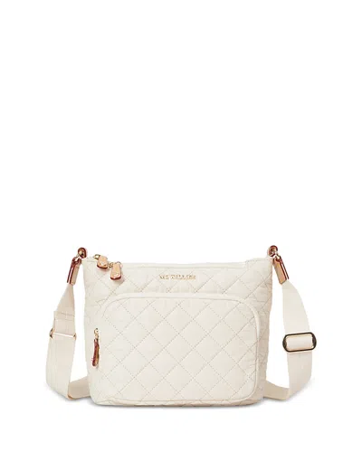 Mz Wallace Metro Scout Deluxe Quilted Nylon Crossbody Bag In Sandshell