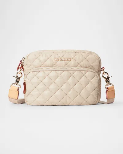 Mz Wallace Metro Small Quilted Camera Crossbody Bag In Buff