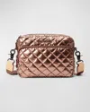 Mz Wallace Small Metro Quilted Nylon Camera Bag In Copper