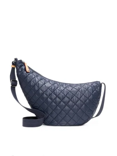 Mz Wallace Metro Smile Quilted Cross Body Bag In Blue