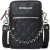 Mz Wallace Micro Crosby Crossbody Bag In Black/black