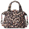 Mz Wallace Micro Sutton Quilted Nylon Top Handle Bag In Brown
