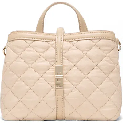 Mz Wallace Mini Astor Diamond Quilted Top Handle Bag In White