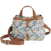 Mz Wallace Mini Astor Floral Diamond Quilted Top Handle Bag
