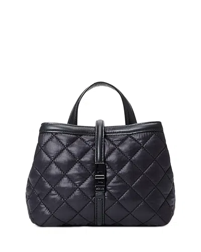 Mz Wallace Mini Astor Diamond Quilted Top Handle Bag In Black