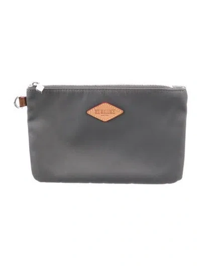 Pre-owned Mz Wallace Mini Cosmetic Bag In Gray