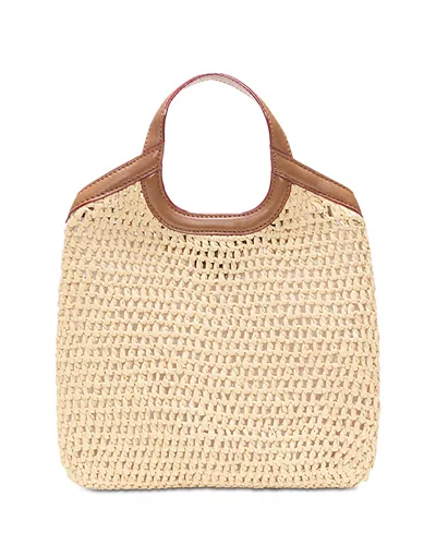 Mz Wallace Mini Crochet Georgica Tote In Brown