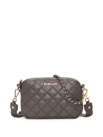 Mz Wallace Mini Crosby Quilted Crossbody Bag In Gray