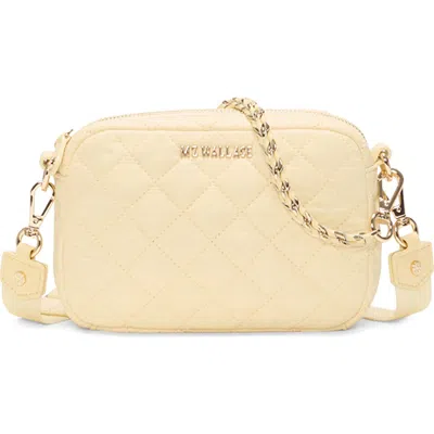 Mz Wallace Mini Crosby Quilted Nylon Crossbody Bag In Neutral