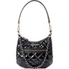 Mz Wallace Mini Crosby Sienna Quilted Nylon Shoulder Bag In Black