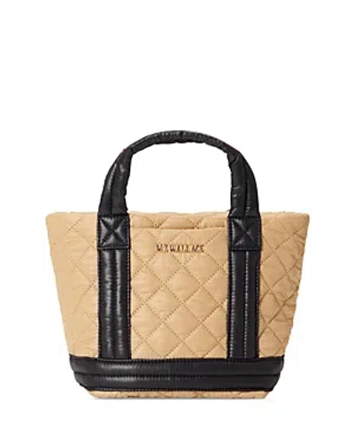 Mz Wallace Mini Empire Tote In Camel/black/gold