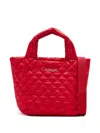 Mz Wallace Mini Metro Deluxe Quilted Tote Bag In Red