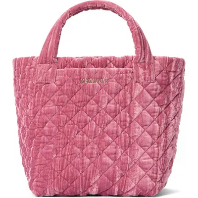Mz Wallace Mini Metro Deluxe Quilted Velvet Tote Bag