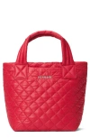 Mz Wallace Mini Metro Deluxe Tote In Red