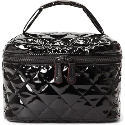 Mz Wallace Mini Quilted Vanity Case In Black