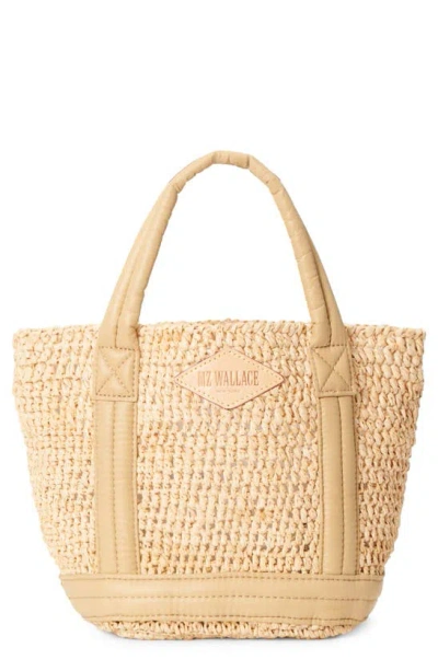 Mz Wallace Mini Raffia Tote In Raffia/ Camel