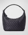 Mz Wallace Mini Woven Hobo Bag In Black