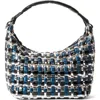 Mz Wallace Mini Woven Nylon Hobo In Midnight Woven