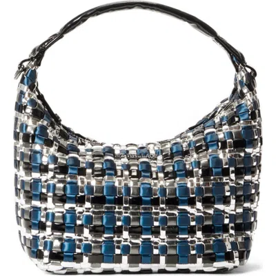 Mz Wallace Mini Woven Nylon Hobo In Midnight Woven