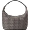 Mz Wallace Mini Woven Top Handle Hobo Bag In Magnet
