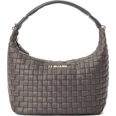 Mz Wallace Mini Woven Top Handle Hobo Bag In Magnet
