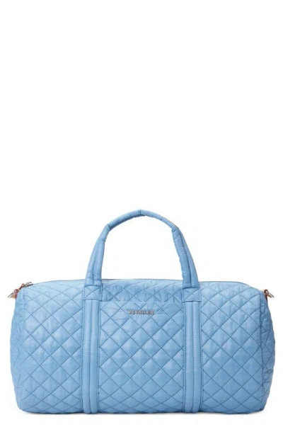 Mz Wallace Morgan Quilted Nylon Duffle Bag In Medium Blue