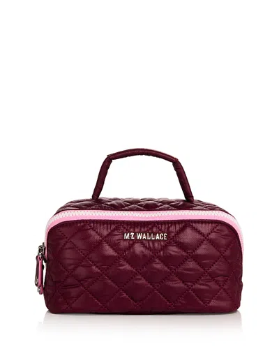 Mz Wallace Mzw X Splits59 Metro Accordion Cosmetic Case In Burgundy