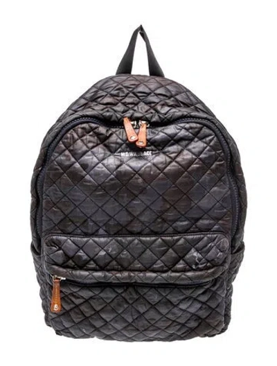 Pre-owned Mz Wallace Nylon Backpack In Black