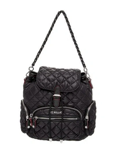 Pre-owned Mz Wallace Nylon Backpack In Black